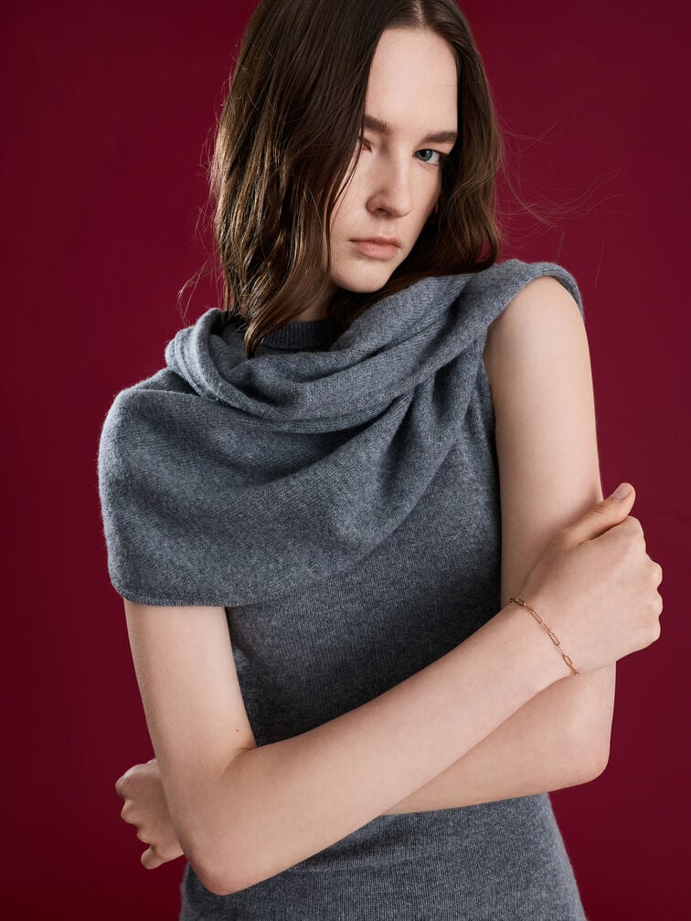 Arleth Oblong-Pendant Chain Bracelet, Rose Gold, hi-res