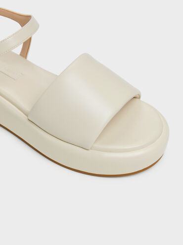 Ankle-Strap Flatform Sandals, Chalk, hi-res