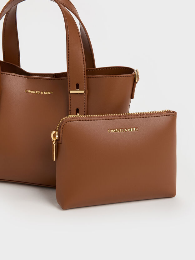 Mini Shania Tote Bag, Chocolate, hi-res