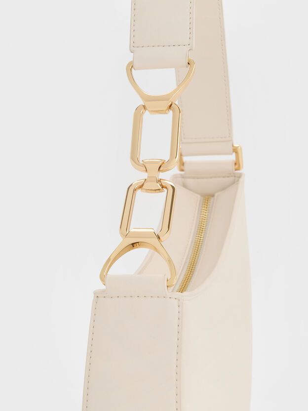Agatha Chain-Strap Shoulder Bag, Cream, hi-res