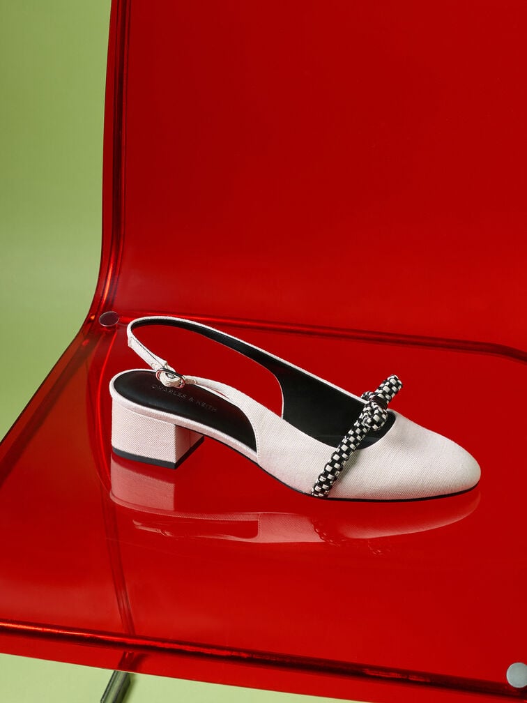 Kaleen Slingback Pumps, Chalk, hi-res
