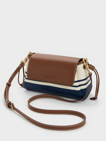 Hanya Canvas Striped Top Handle Bag, Multi, hi-res
