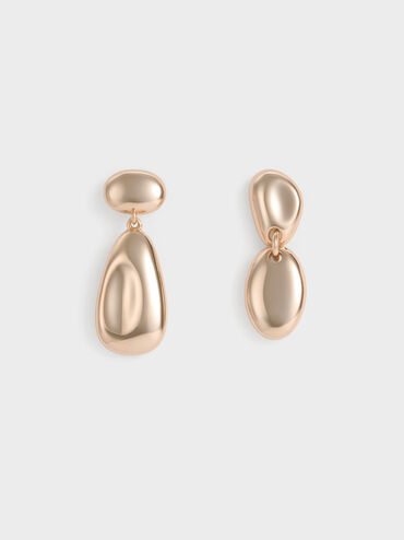 Donora Sculptural Drop Earrings, Rose Gold, hi-res