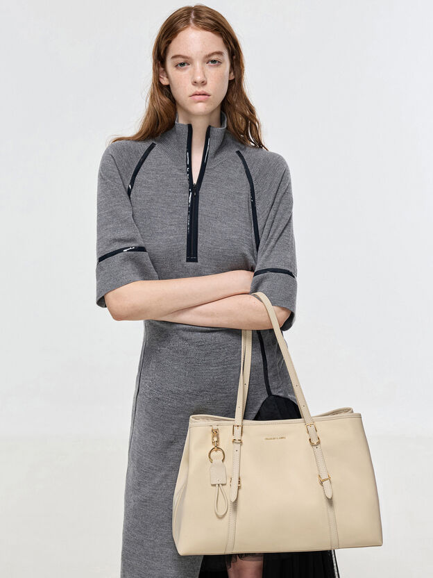 Levy Nylon Tote Bag, Dusted Oat, hi-res
