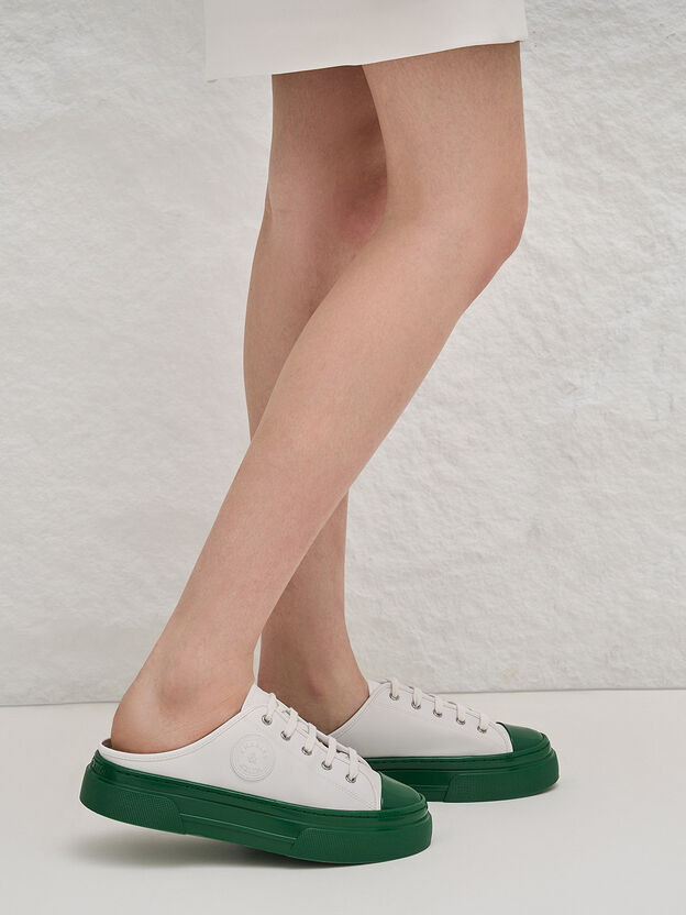 Kay Two-Tone Slip-On Sneakers, Green, hi-res