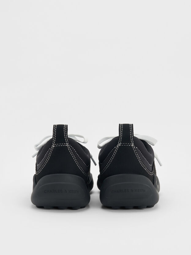 Minette Low-Top Sneakers, Black Textured, hi-res
