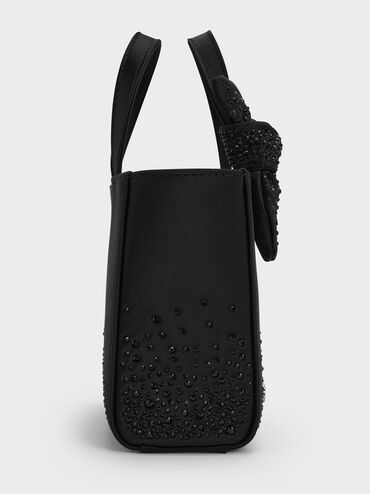Albany Leather Crystal Mini Bag, Black, hi-res