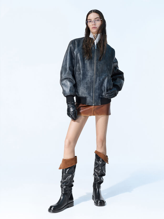 Eilis Thigh-High Boots, Black, hi-res