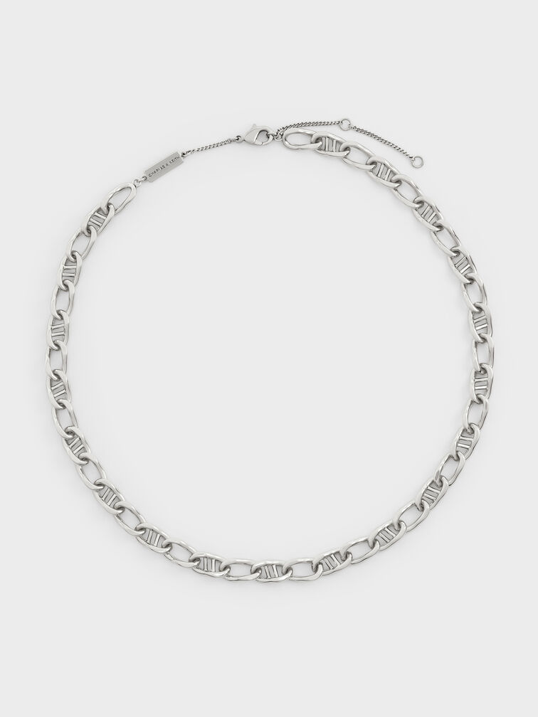 Nyra Mixed-Link Chain Necklace, Silver, hi-res
