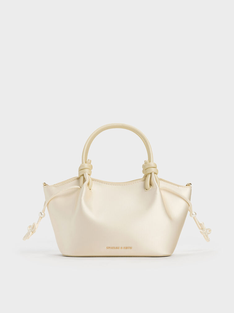 Sammie Pearl-Butterfly Knotted-Handle Tote Bag, Butter, hi-res