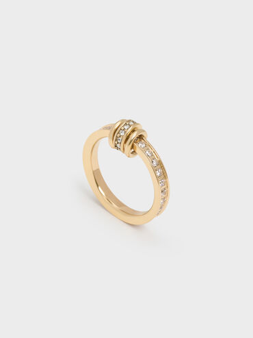 Hermione Crystal Ring, Gold, hi-res