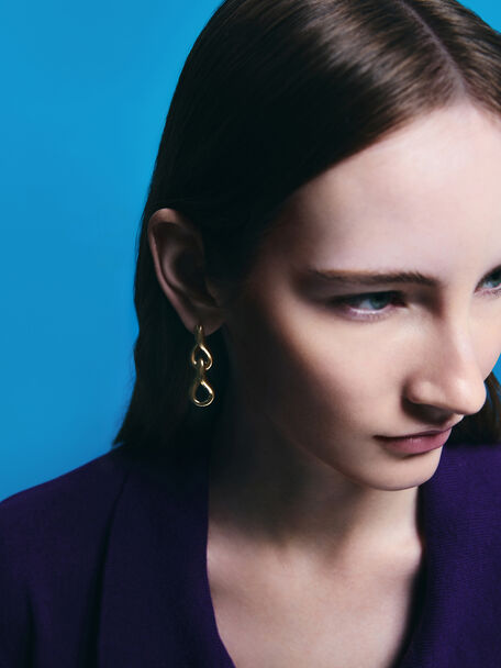 Kris Chain-Link Drop Earrings, Gold, hi-res