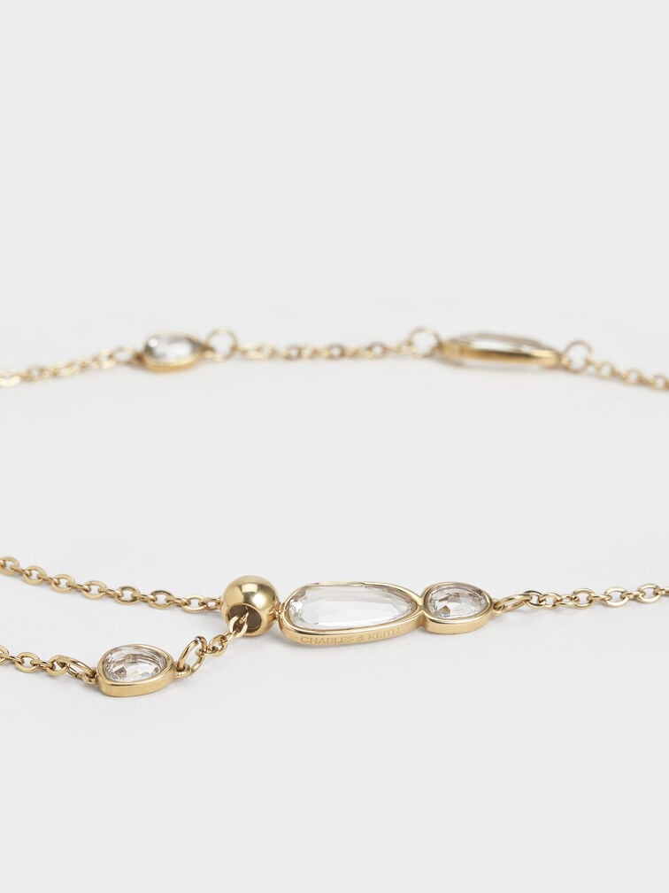 Evangeline Multi-Crystal Necklace, Gold, hi-res