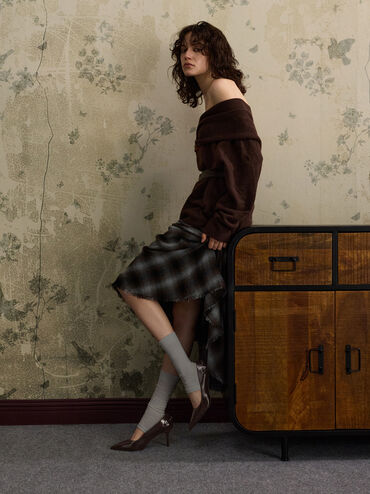 Erinna Metallic-Accent Pointed-Toe Pumps, Burgundy, hi-res