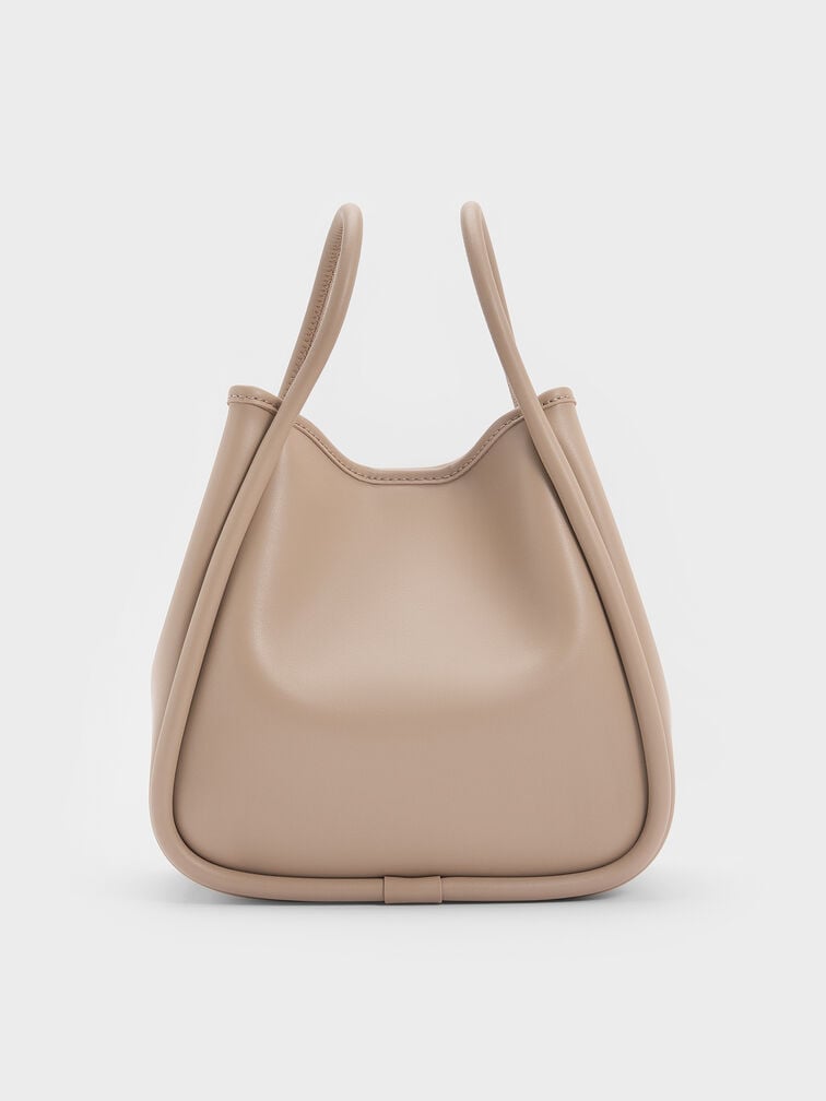 Mini Lyla Tubular Tote Bag, Taupe, hi-res