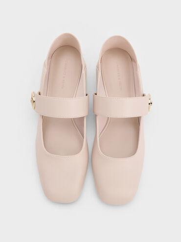 Yara Mary Jane Flats, Cream, hi-res