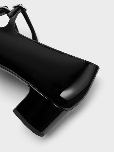 Clementine Double Crystal-Buckle Mary Jane Pumps, Black Box, hi-res