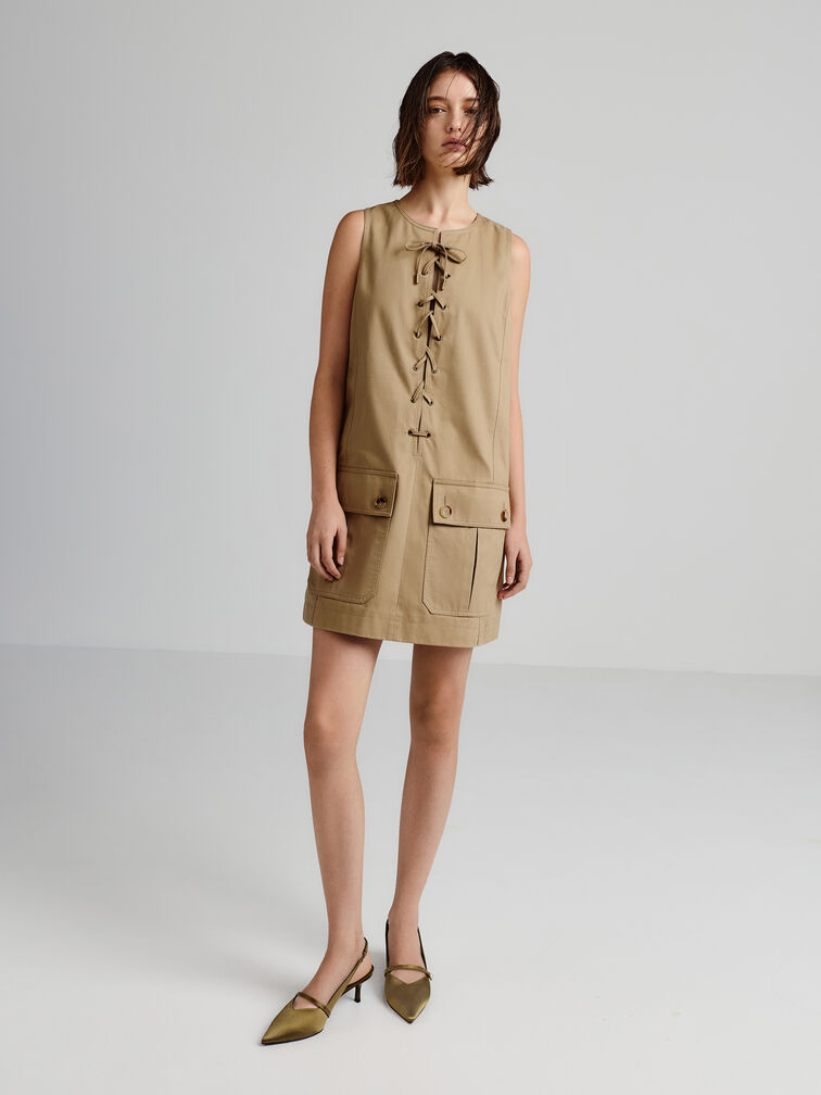 Helena Satin Pearl Slingback Kitten Heels, Olive, hi-res