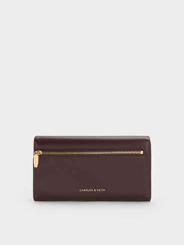 Lilibet Chain-Strap Long Wallet, Plum, hi-res