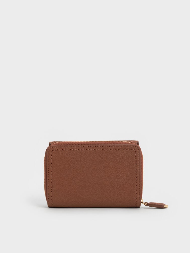 Stitch Trim Envelope Wallet, Chocolate, hi-res