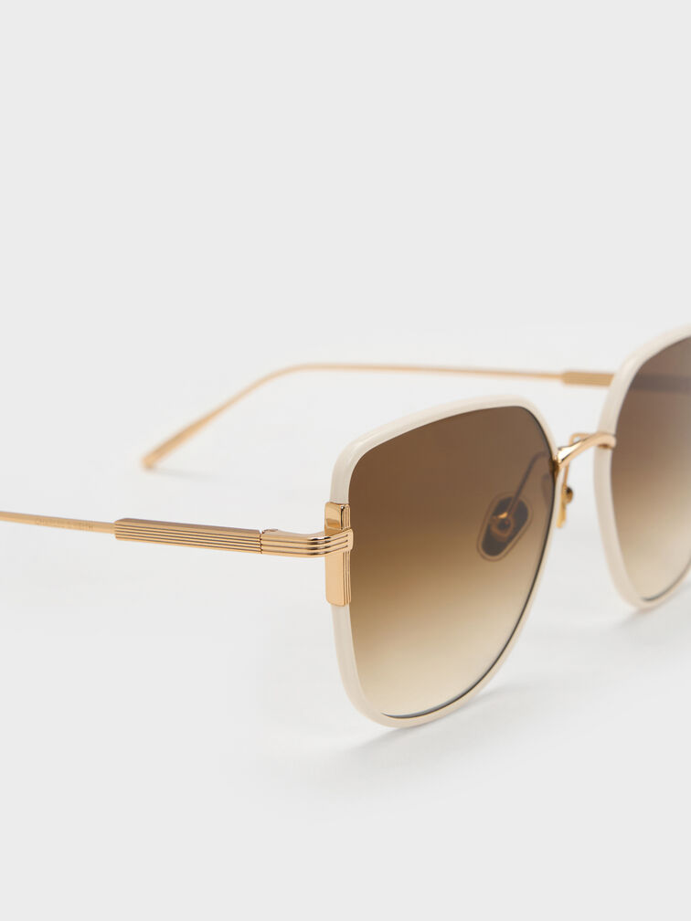 Seraphina Butterfly Sunglasses, Cream, hi-res
