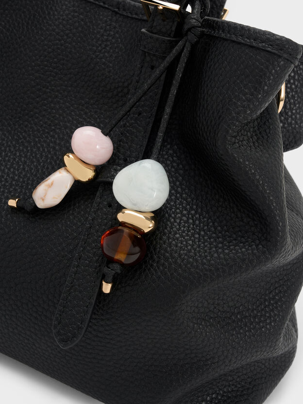 Baral Bead-Charm Tote Bag, Black, hi-res