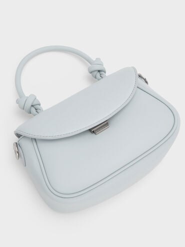 Sammie Knotted-Handle Front-Flap Bag, Sea Salt Blue, hi-res