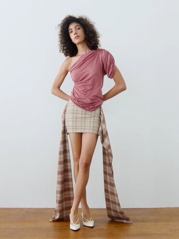 Patent Cut-Out Bow Kitten-Heel Pumps, Chalk, hi-res