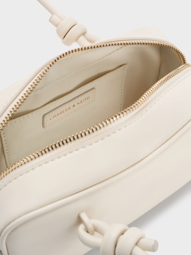 Sammie Knotted-Handle Boxy Bag, Cream, hi-res