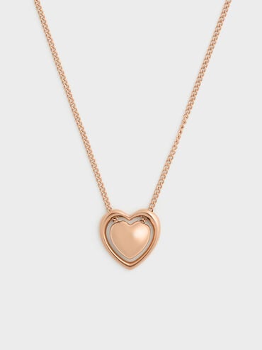 Annalise Heart Necklace, Rose Gold, hi-res