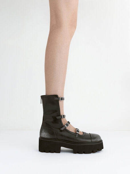 Celia Multi-Strap Calf Boots, Multi, hi-res