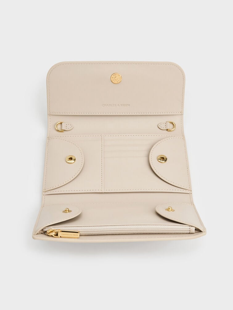 Octavia Front Flap Long Wallet, Ivory, hi-res