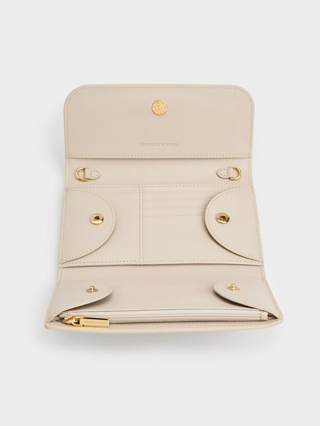 Octavia Front Flap Long Wallet, Ivory, hi-res