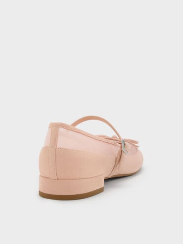 Mulligan Faux Suede & Mesh Mary Janes, Blush, hi-res
