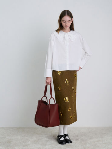 Lyla Tubular Slouchy Tote Bag, Mulberry Plum, hi-res