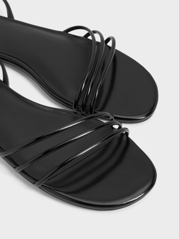 Triple-Strap Sandals, Black Box, hi-res