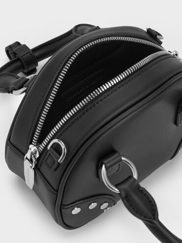 Bobbie Studded Top Handle Bag, Noir, hi-res
