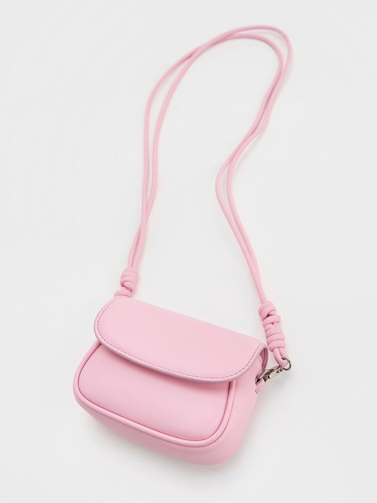 Sammie Knotted-Strap Wristlet, Bubble Gum Pink, hi-res
