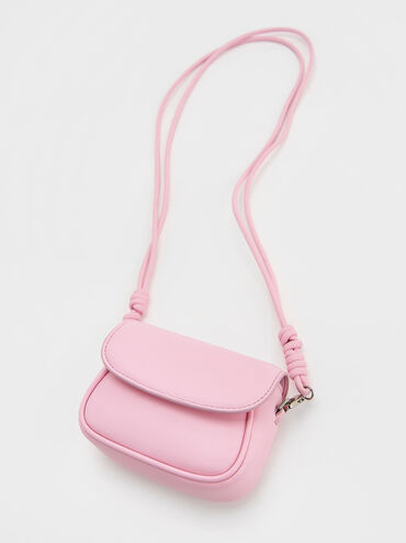 Sammie Knotted-Strap Wristlet, Bubble Gum Pink, hi-res