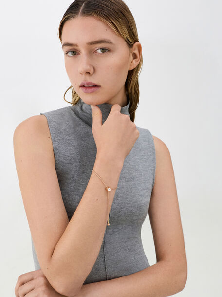 Quincy Crystal Chain Bracelet, Rose Gold, hi-res