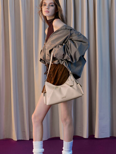 Khai Side-Pocket Shoulder Bag, Oat, hi-res