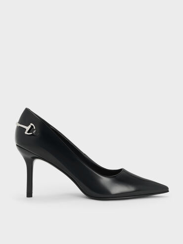 Erinna Metallic-Accent Pointed-Toe Pumps, Black Box, hi-res