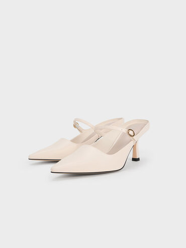 Roxane Mary Jane Heeled Mules, Chalk, hi-res