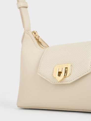 Arwen Belted Shoulder Bag, Beige, hi-res