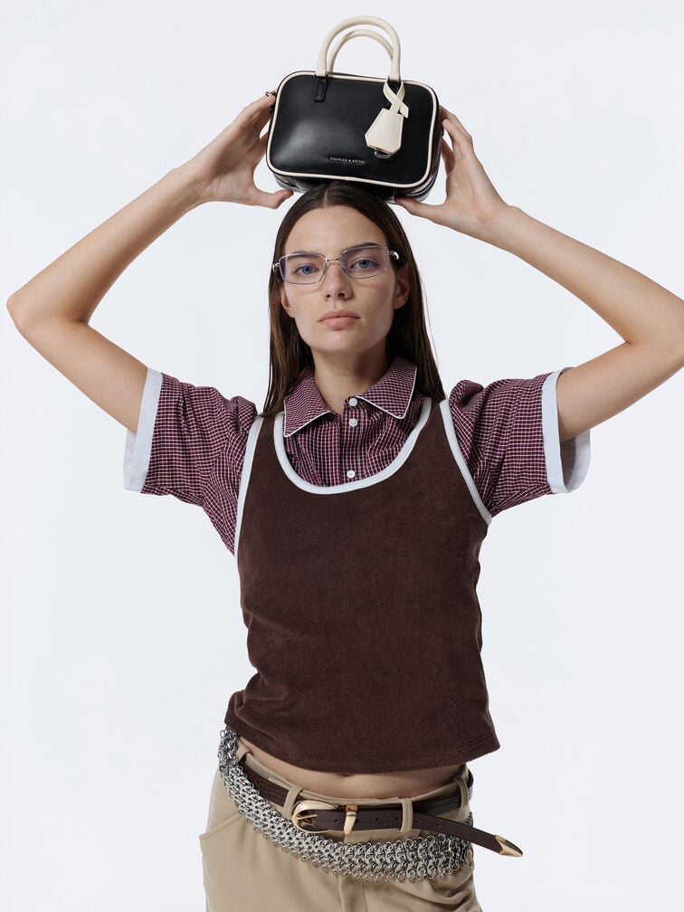 Mini Sianna Two-Tone Bowling Bag, Multi, hi-res