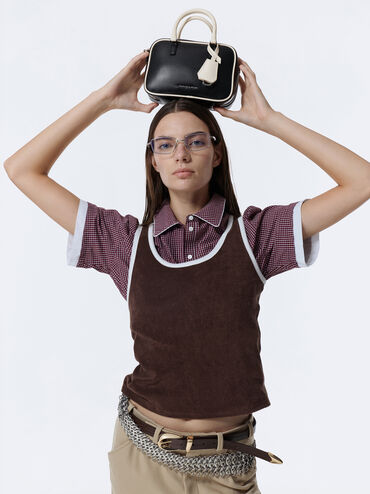 Mini Sianna Two-Tone Bowling Bag, Multi, hi-res