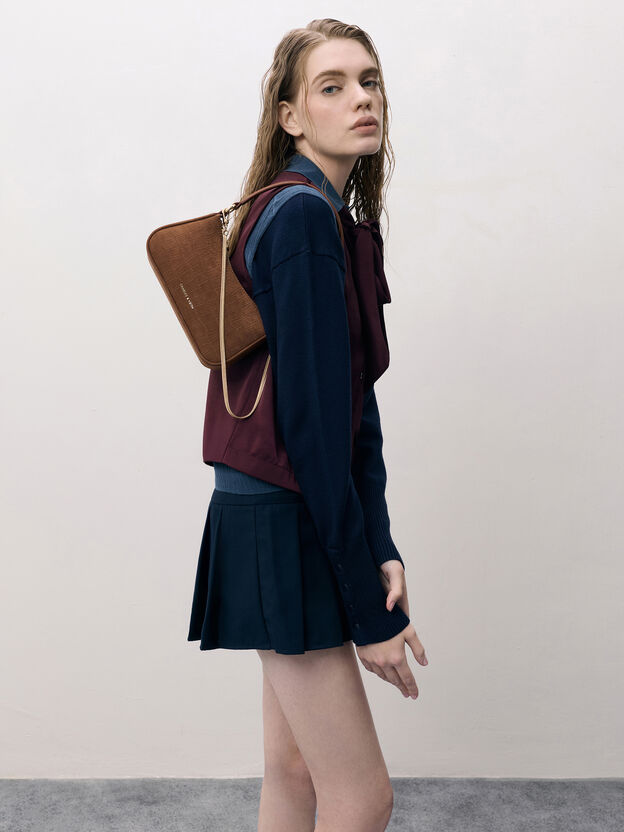 Elspeth Chain Shoulder Bag, Chocolate, hi-res
