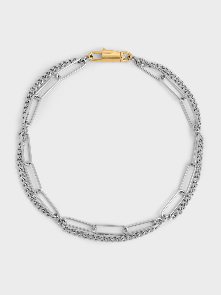 Delfina Double-Chain Necklace, Multi, hi-res