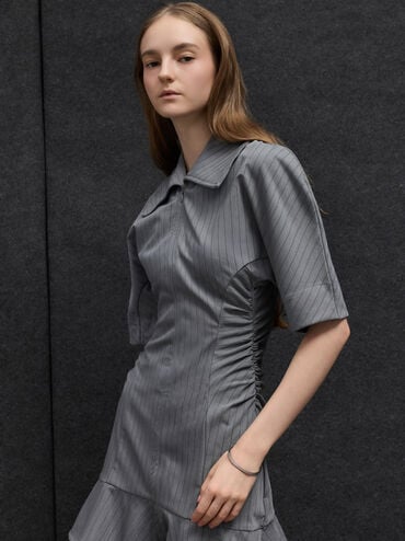 Hermione Crystal Bangle, Silver, hi-res