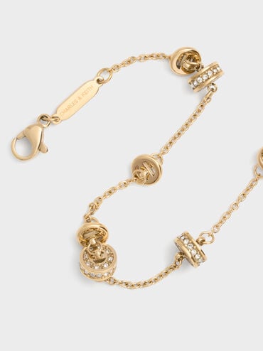 Hermione Crystal Bracelet, Gold, hi-res